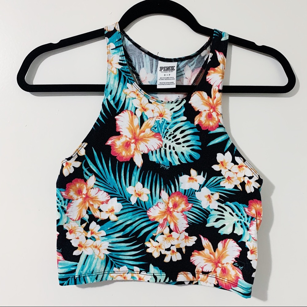 SOLD ❌Cute tropical VS PINK halter top!